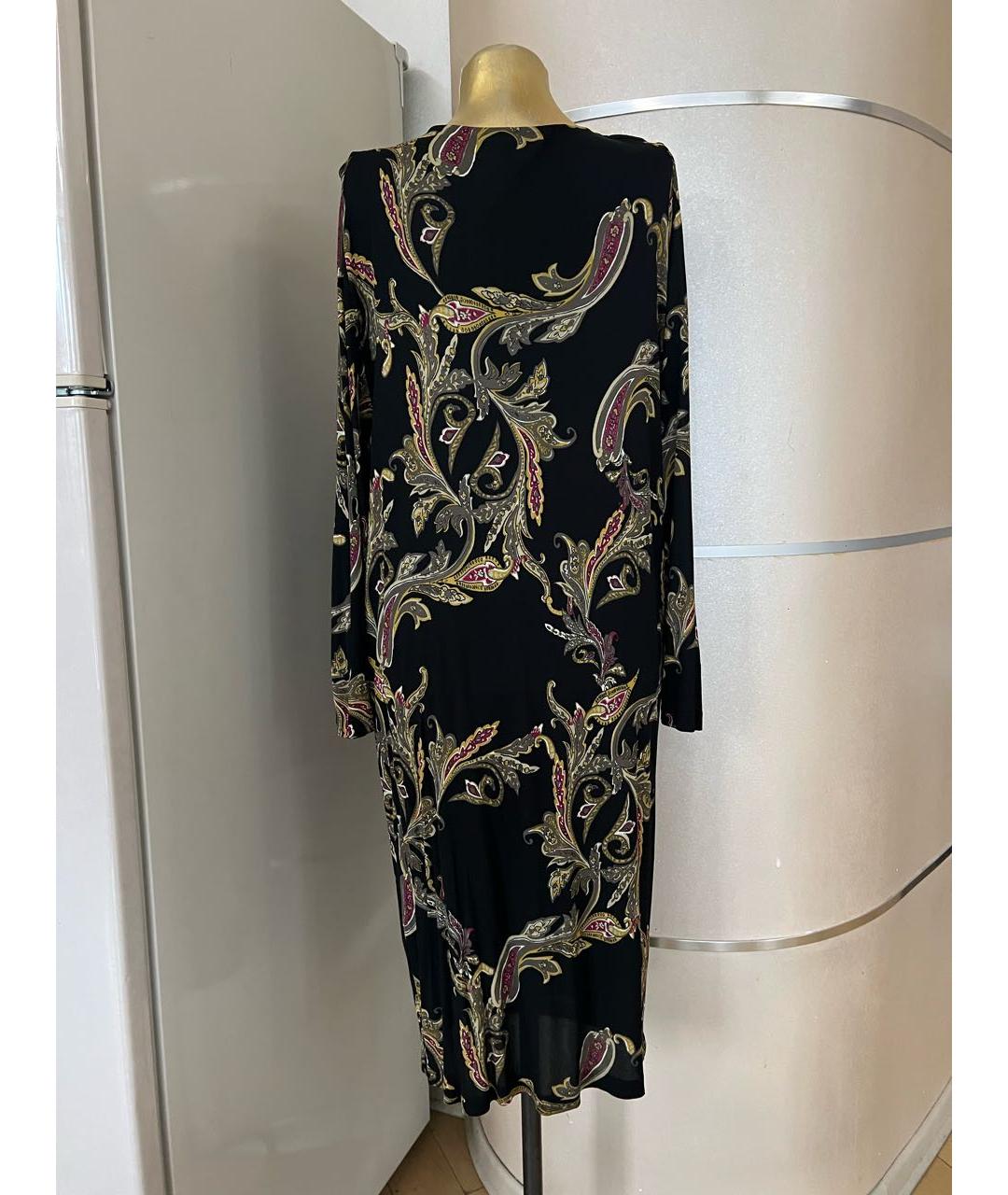 ETRO Черное вискозное повседневное платье, фото 2