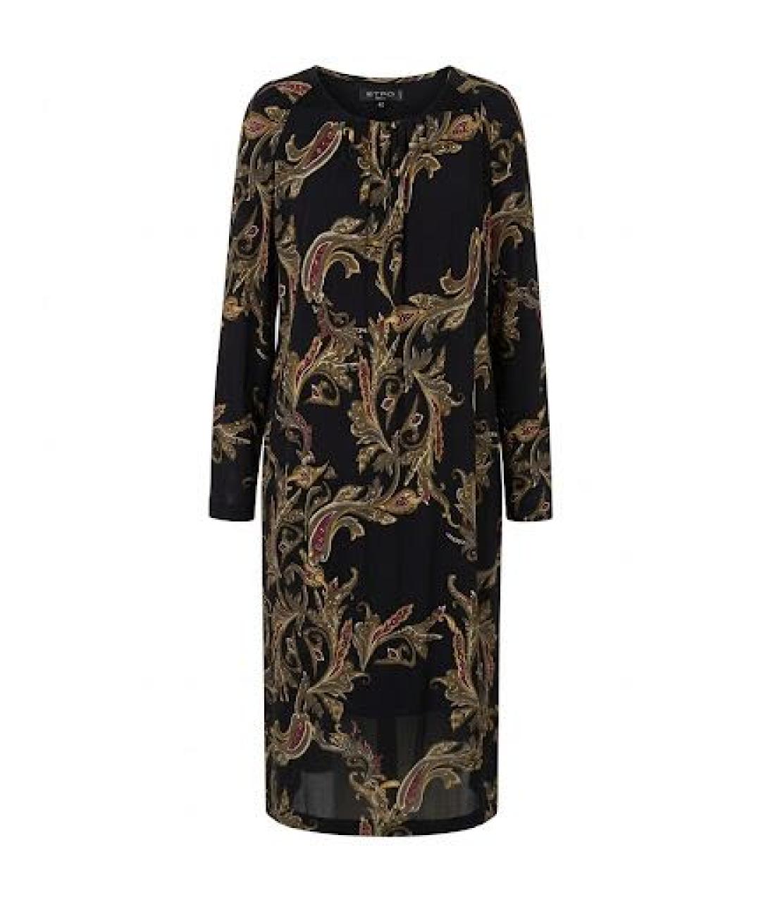 ETRO Черное вискозное повседневное платье, фото 1