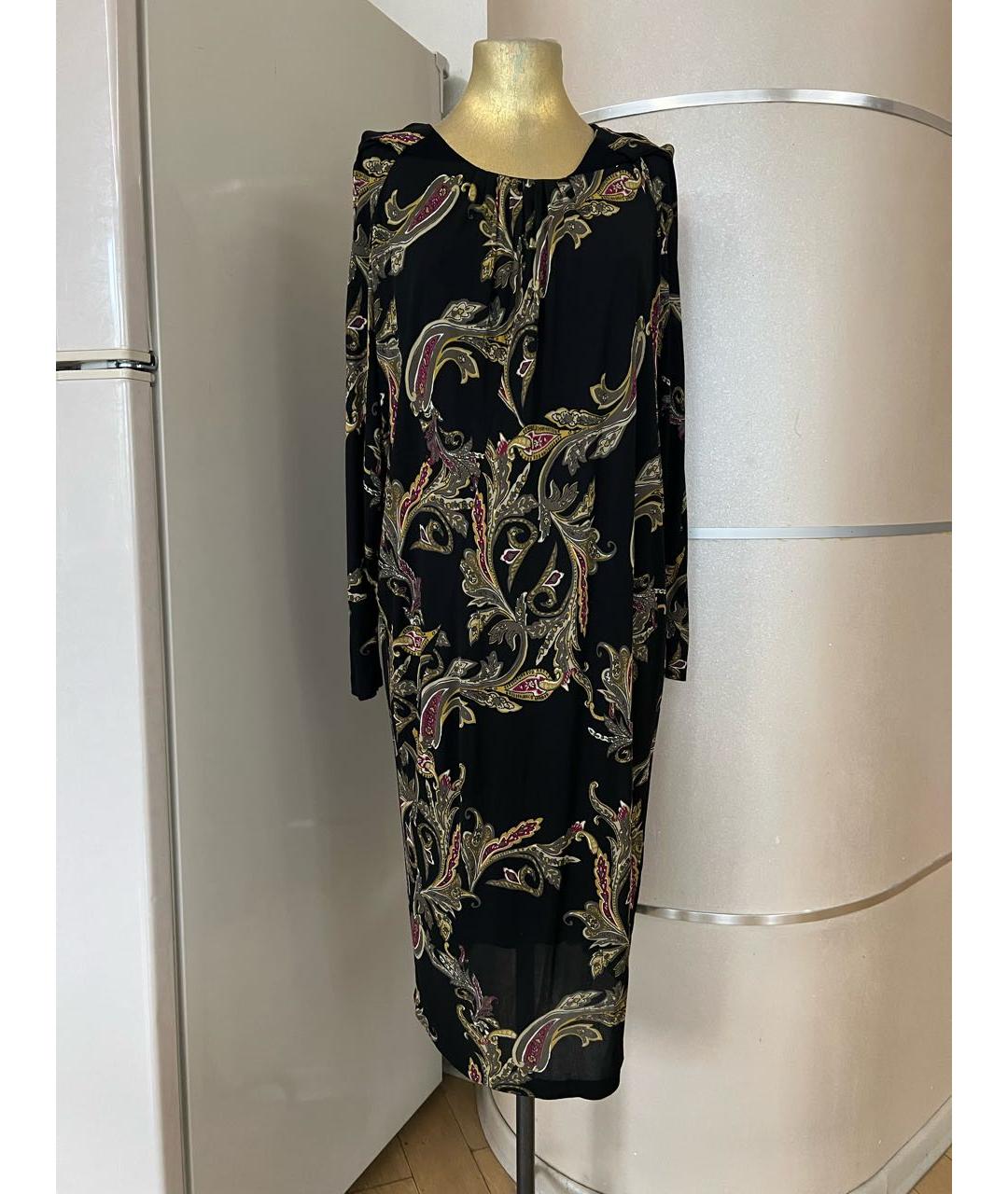 ETRO Черное вискозное повседневное платье, фото 6