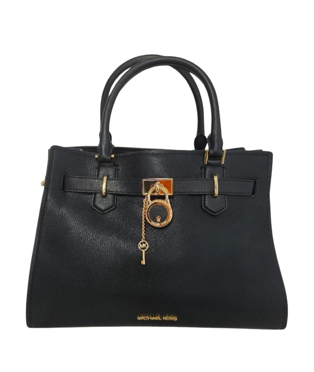 MICHAEL KORS Черная кожаная сумка тоут, фото 1
