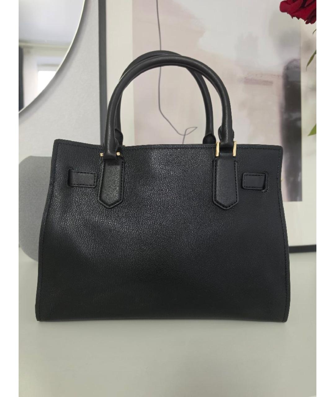 MICHAEL KORS Черная кожаная сумка тоут, фото 3