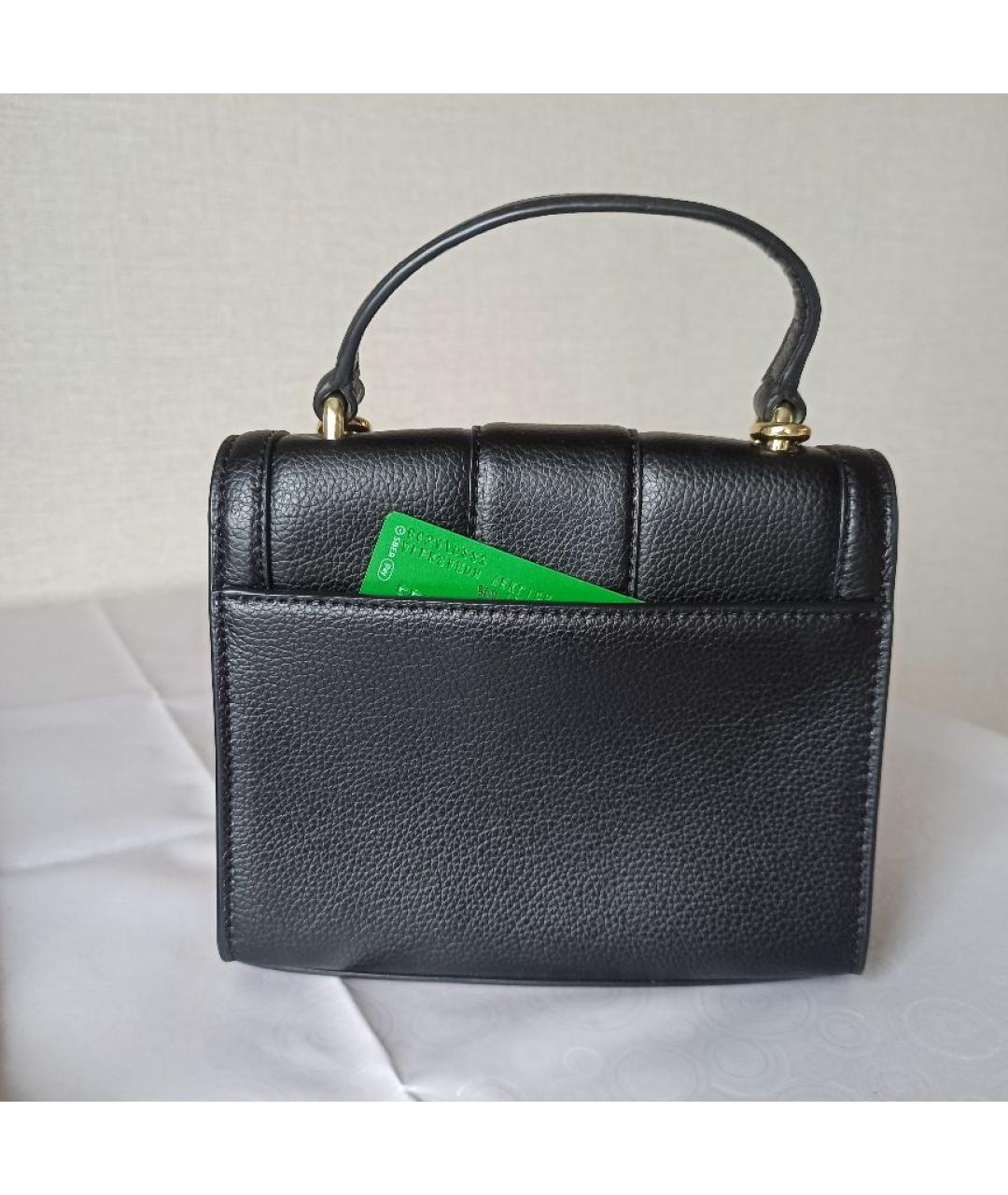DKNY Черная кожаная сумка через плечо, фото 3