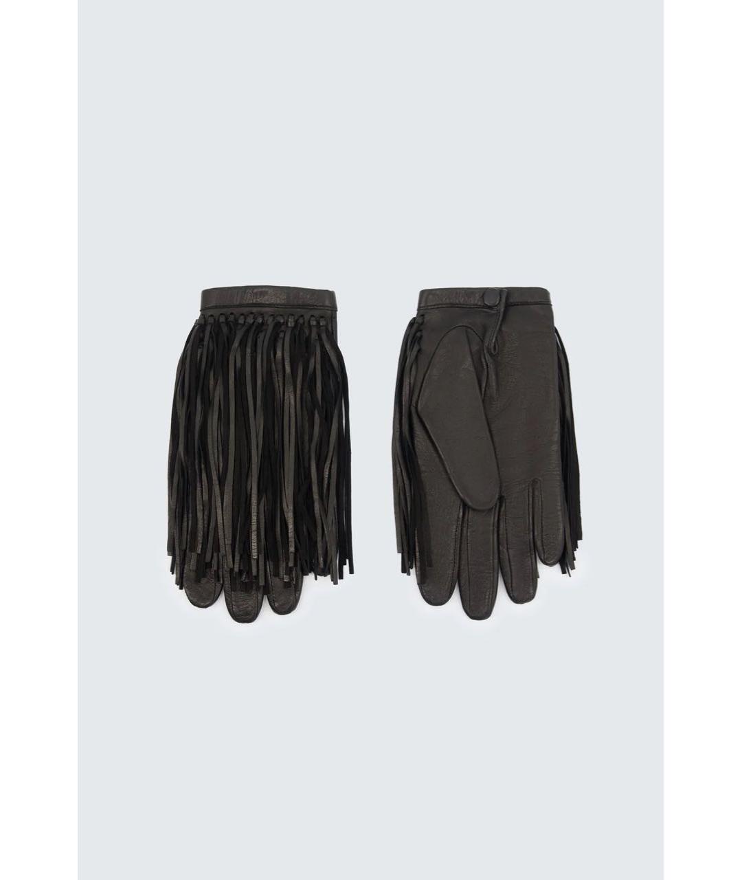 Carven Черные кожаные перчатки, фото 3