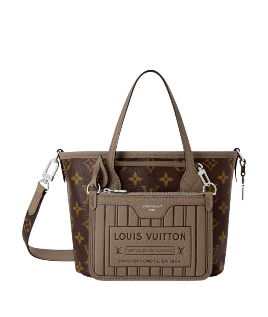 LOUIS VUITTON Коричневая сумка тоут из канвы, фото 1