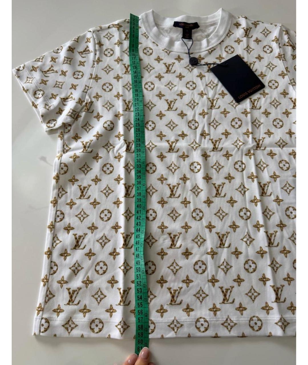 LOUIS VUITTON Белая хлопковая футболка, фото 4