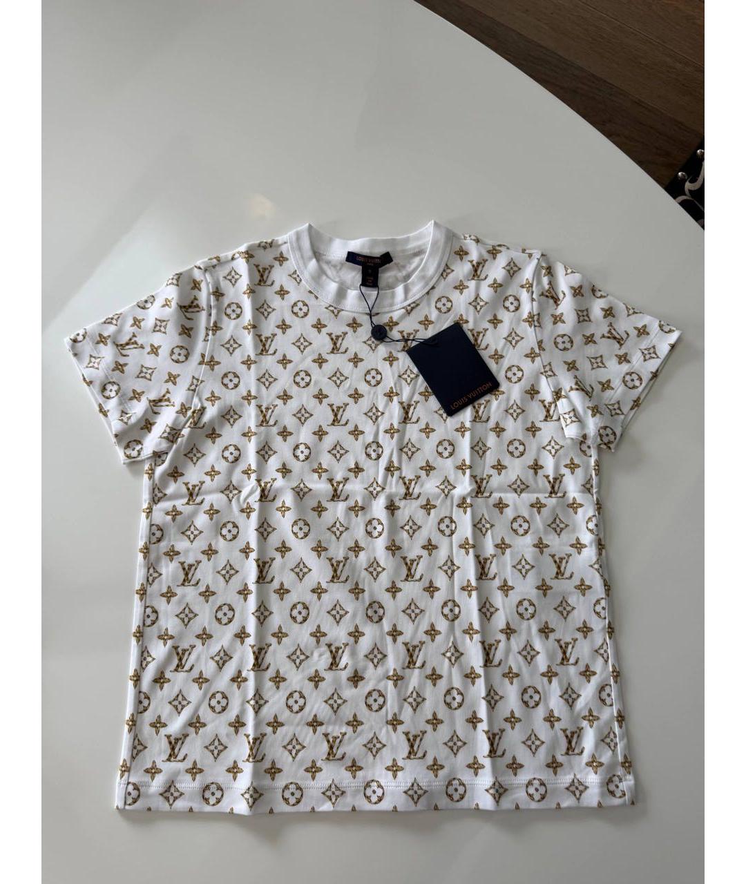 LOUIS VUITTON Белая хлопковая футболка, фото 2