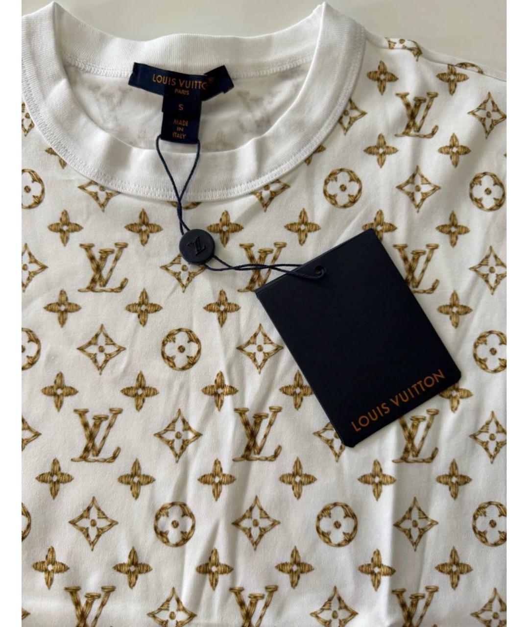 LOUIS VUITTON Белая хлопковая футболка, фото 5