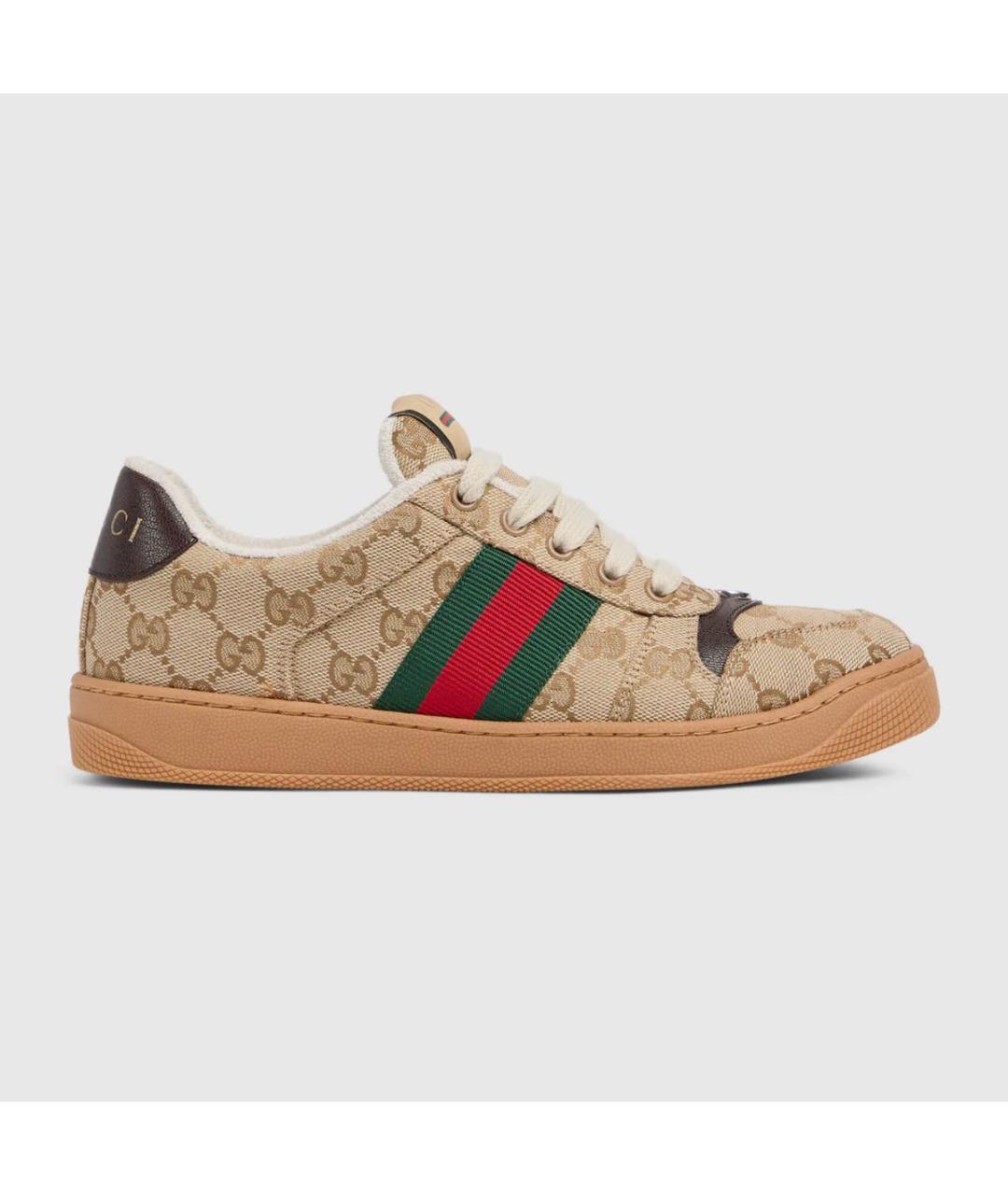GUCCI Бежевые кеды, фото 6