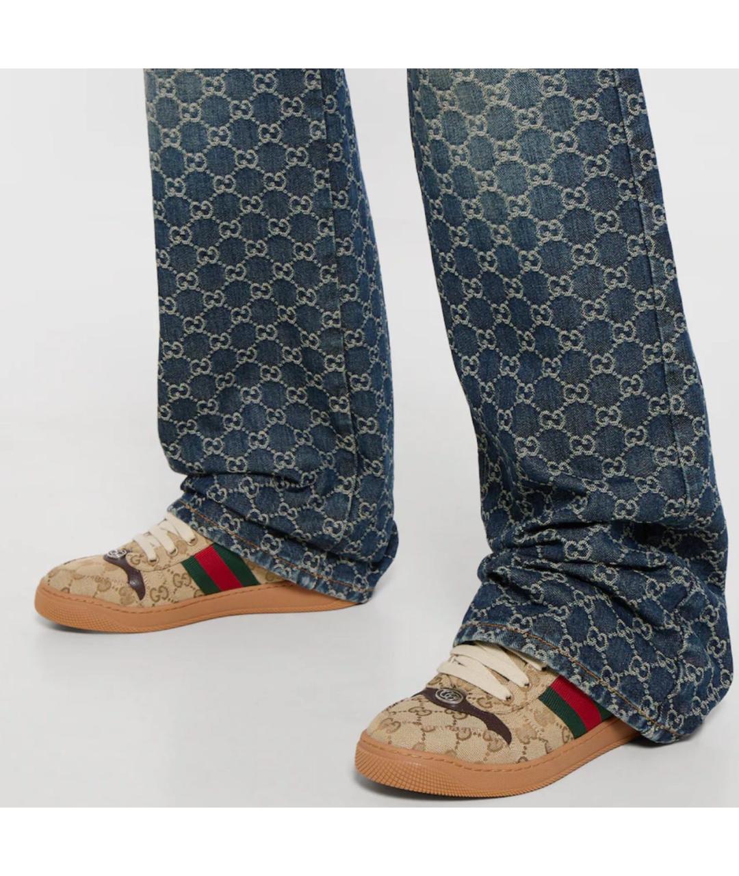 GUCCI Бежевые кеды, фото 5