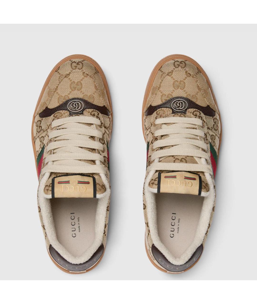 GUCCI Бежевые кеды, фото 3