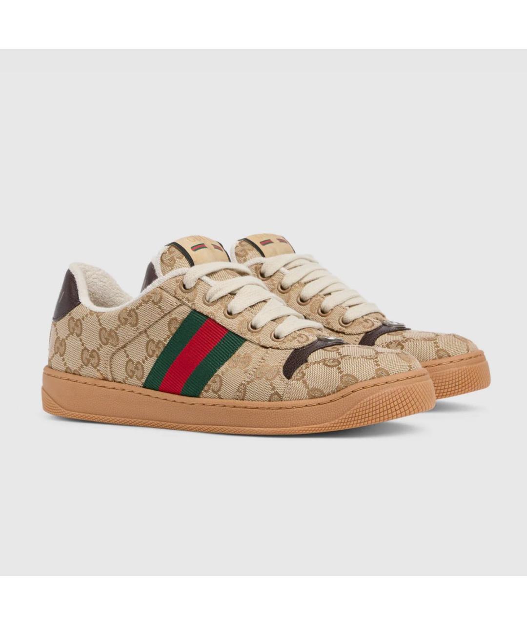 GUCCI Бежевые кеды, фото 2