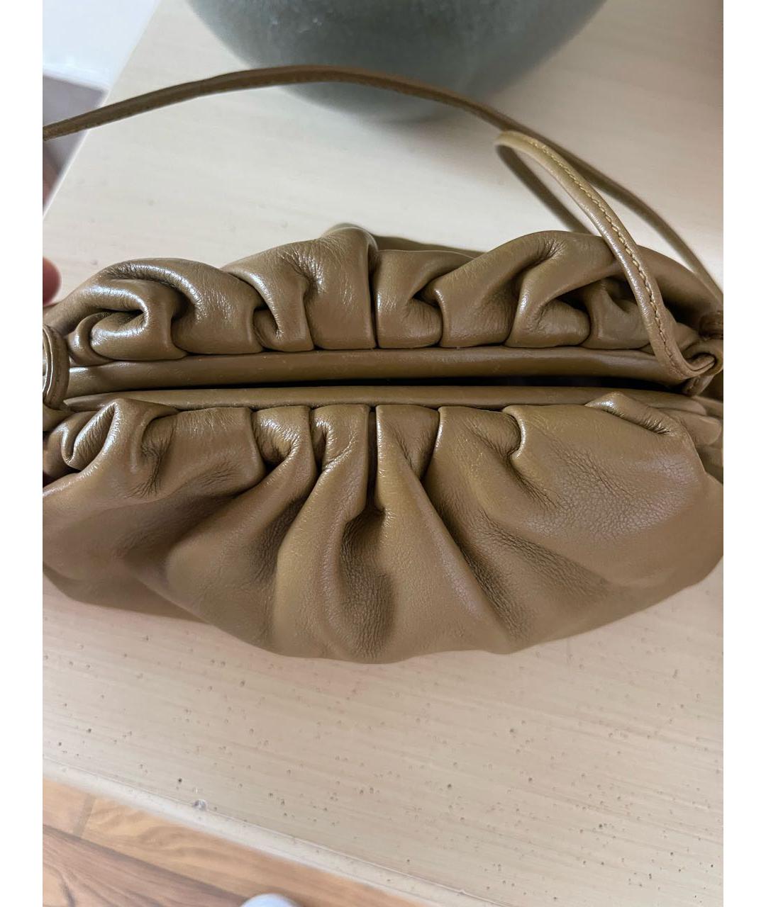 BOTTEGA VENETA Горчичная кожаная сумка через плечо, фото 2