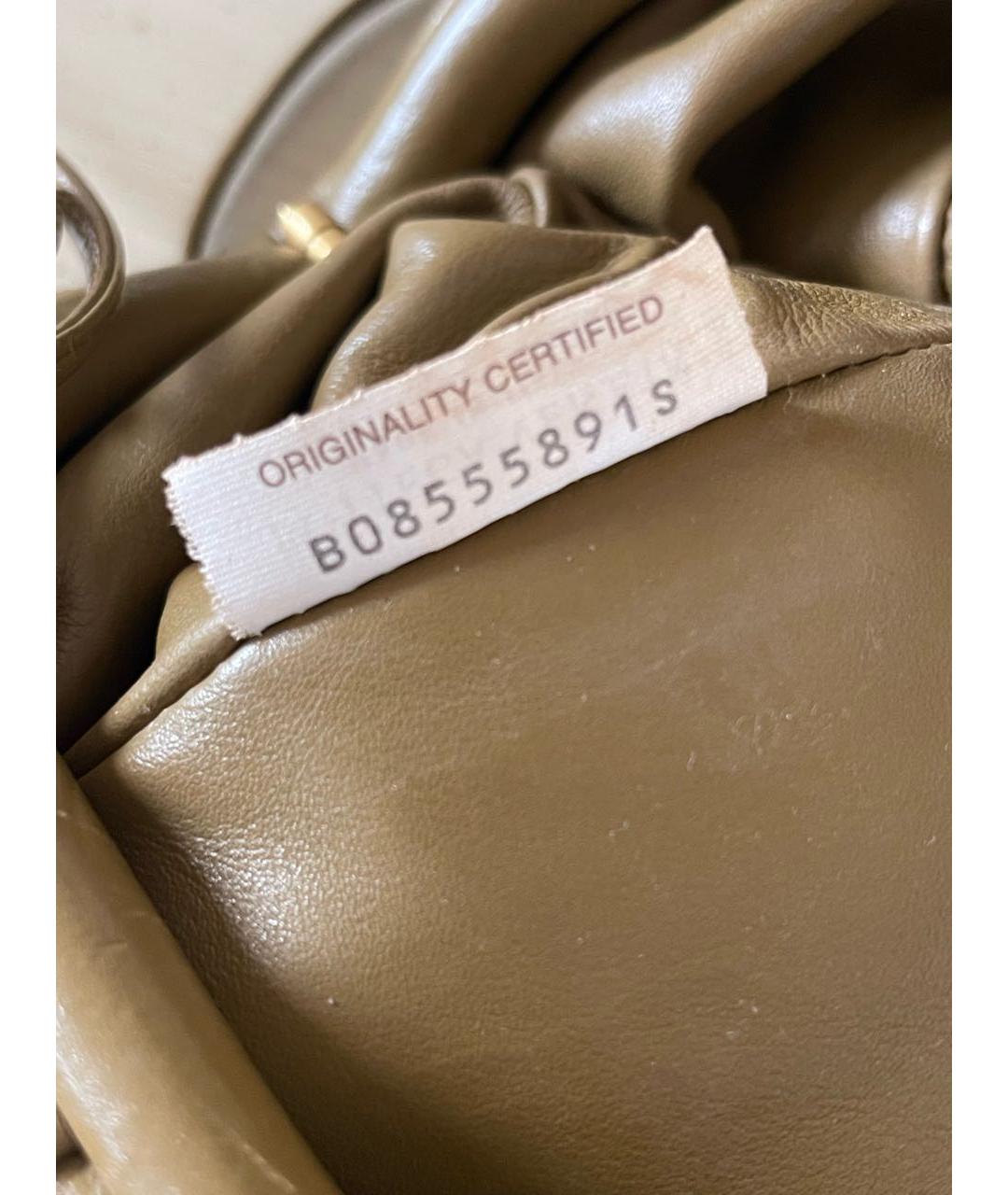 BOTTEGA VENETA Горчичная кожаная сумка через плечо, фото 5