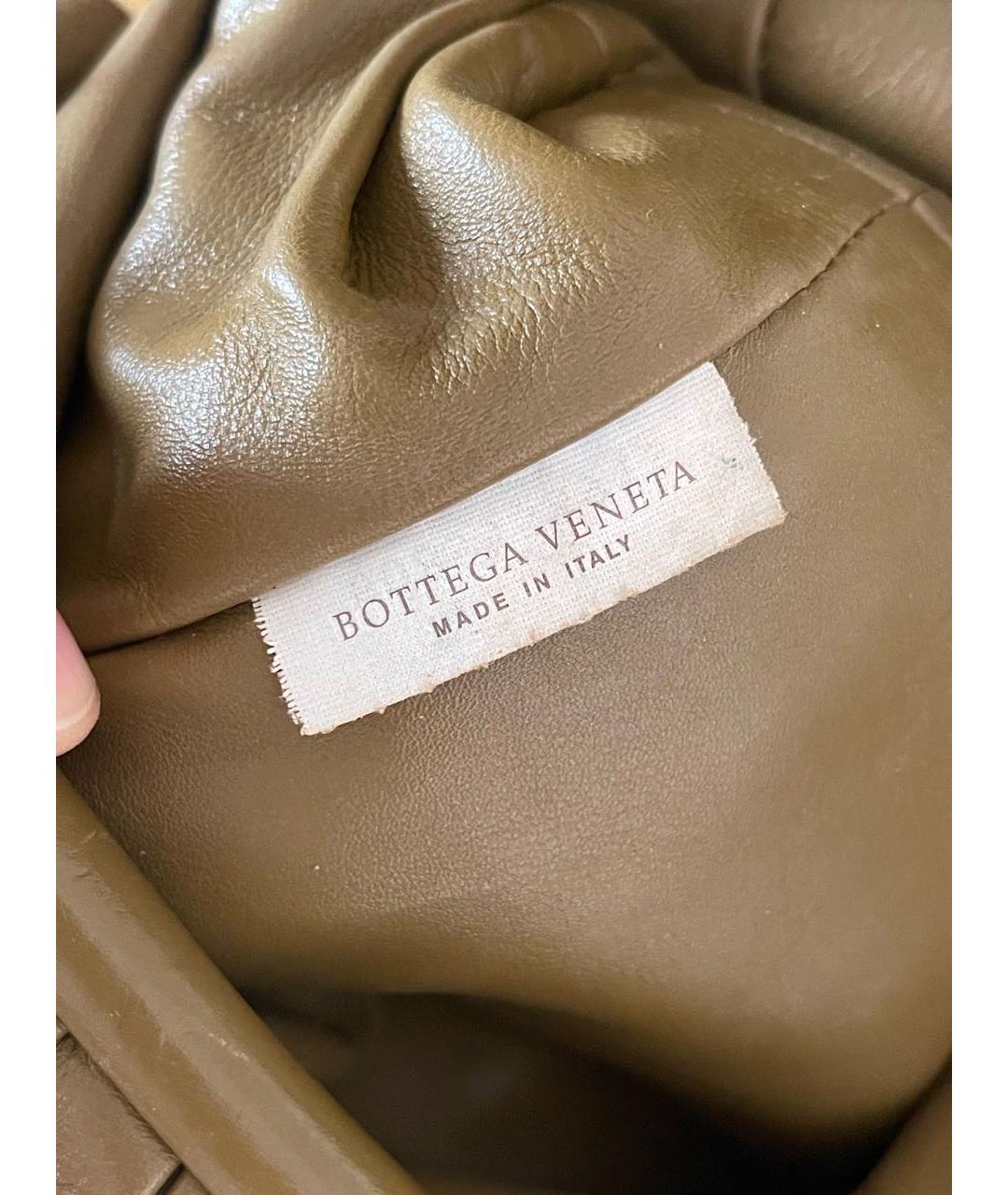 BOTTEGA VENETA Горчичная кожаная сумка через плечо, фото 6