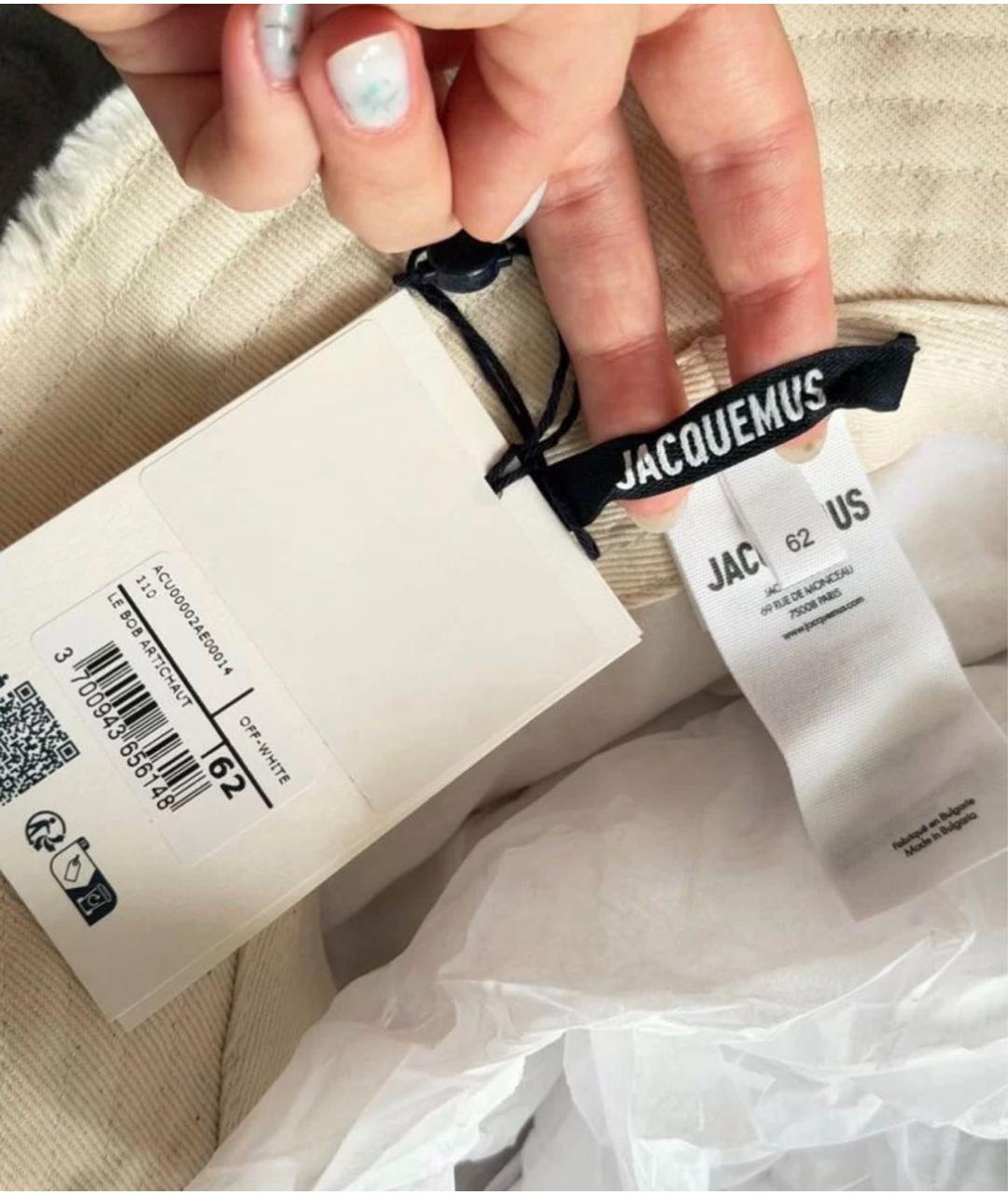 JACQUEMUS Белая хлопковая шляпа, фото 3