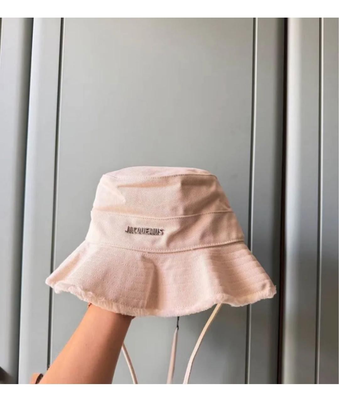 JACQUEMUS Белая хлопковая шляпа, фото 2