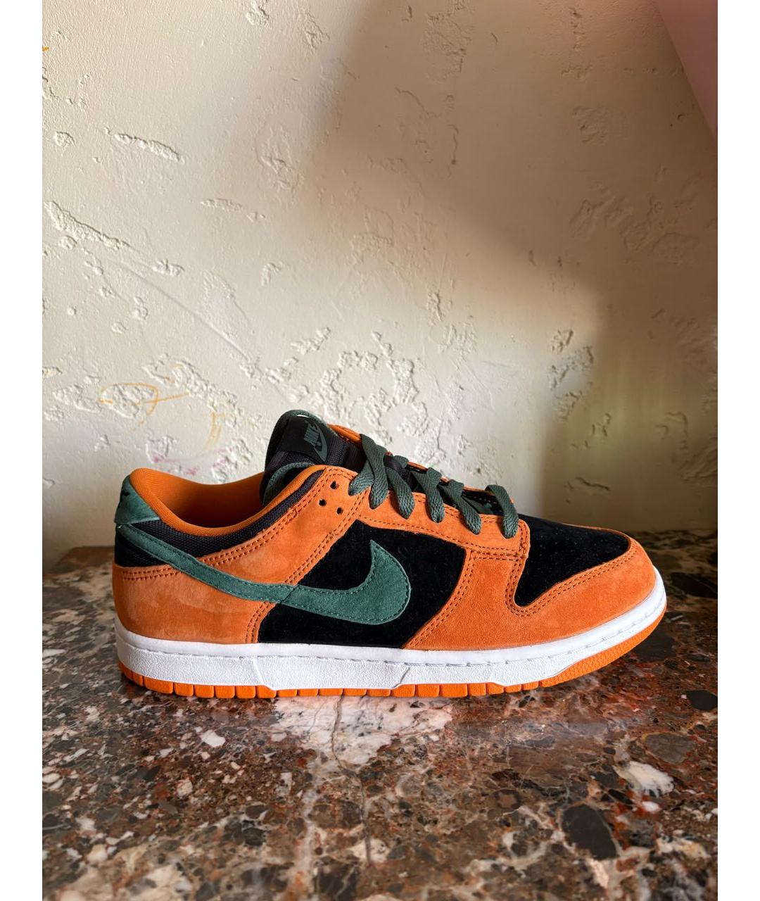 NIKE Оранжевые замшевые низкие кроссовки / кеды, фото 5