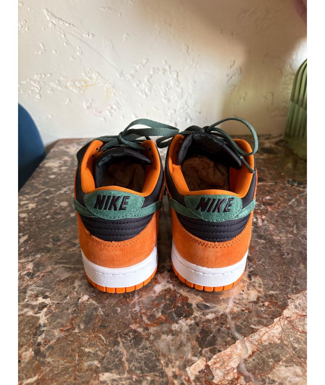NIKE Оранжевые замшевые низкие кроссовки / кеды, фото 4