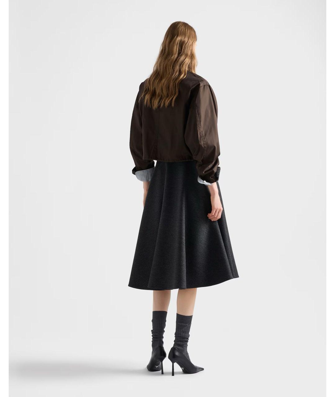 PRADA Коричневая полиамидовая куртка, фото 4