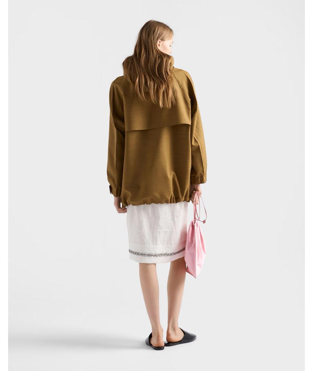 PRADA Горчичная шерстяная куртка, фото 4