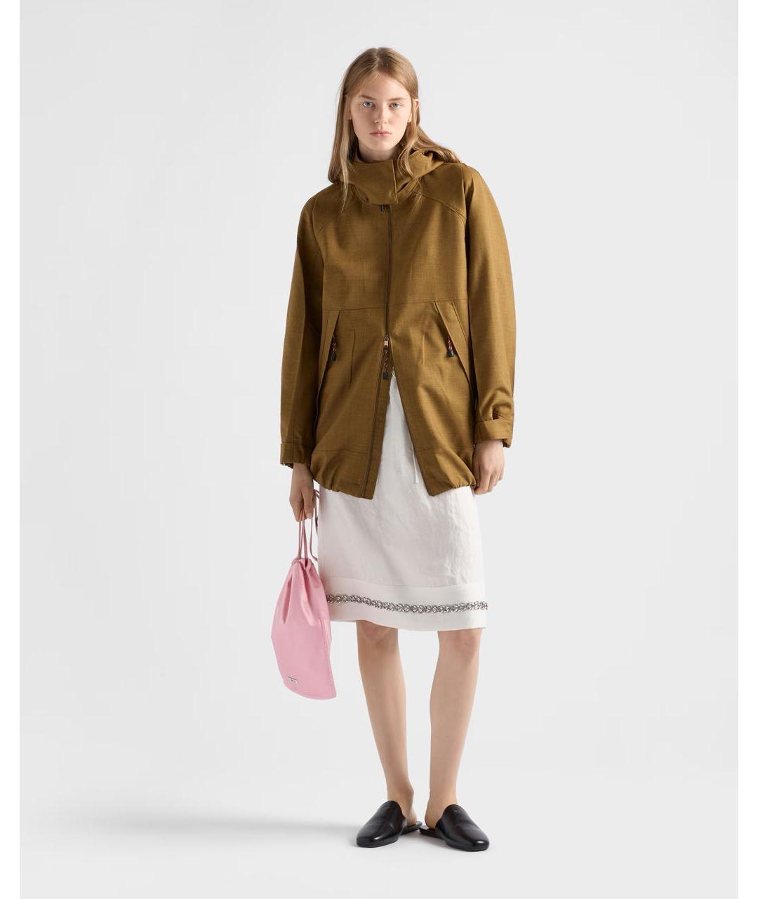 PRADA Горчичная шерстяная куртка, фото 2