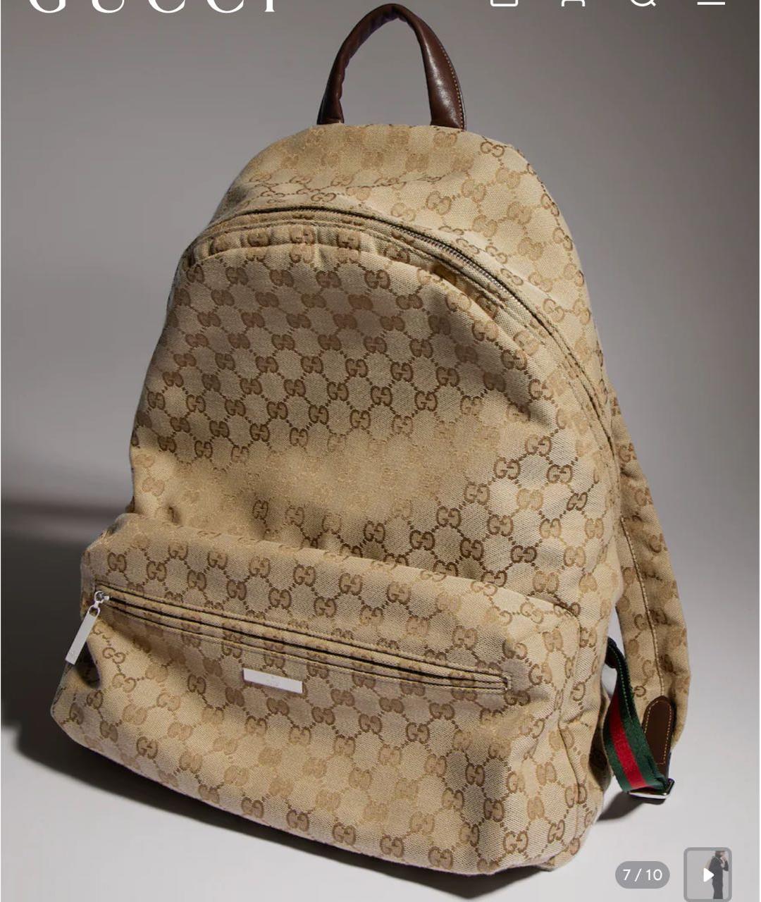 GUCCI Бежевый рюкзак, фото 3