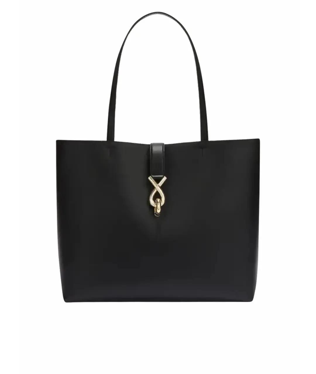 FURLA Черная кожаная сумка тоут, фото 1