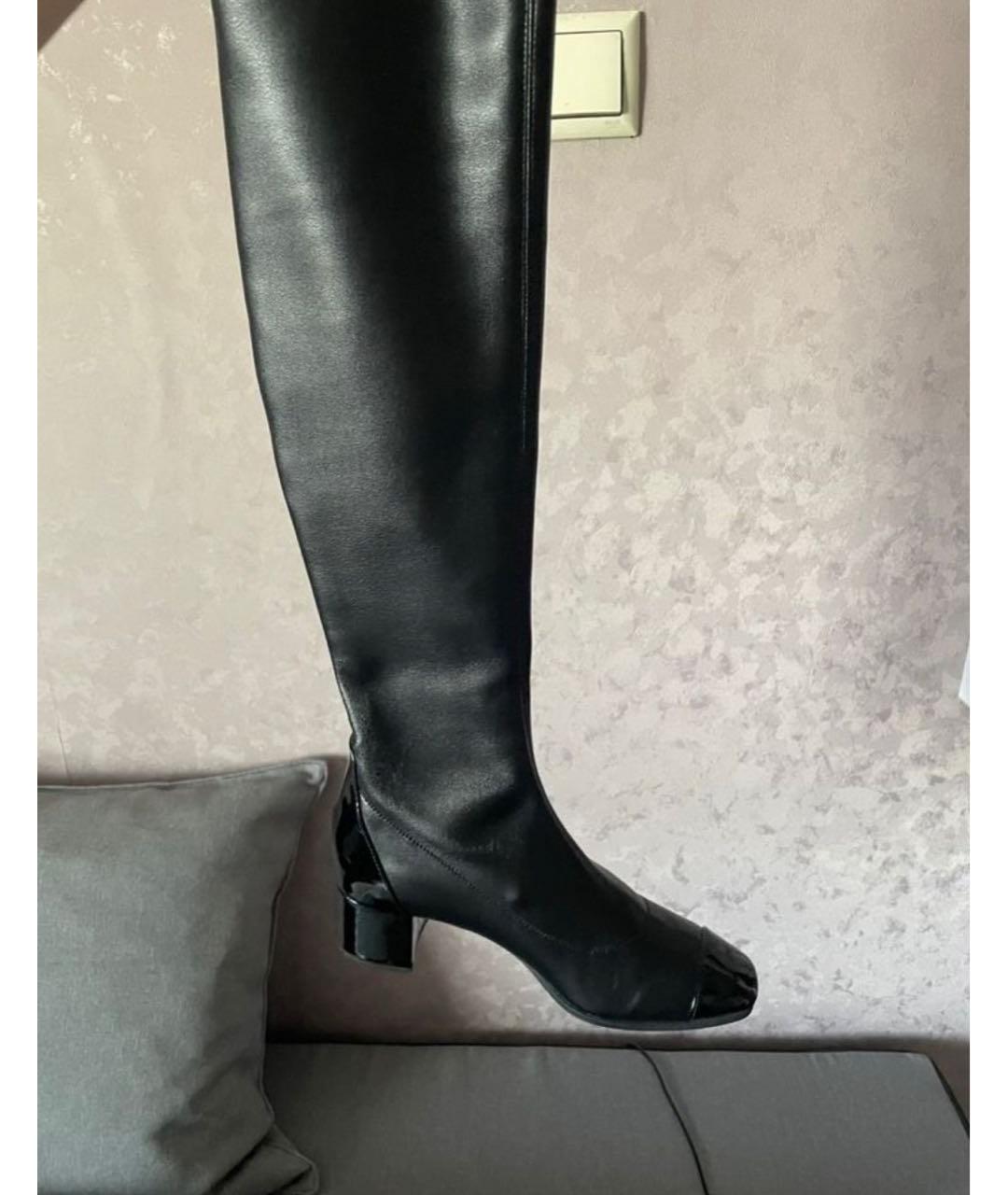 GIUSEPPE ZANOTTI DESIGN Черные ботфорты из лакированной кожи, фото 4
