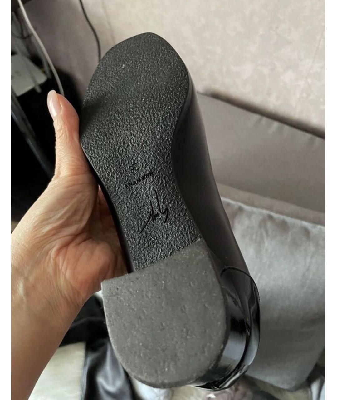GIUSEPPE ZANOTTI DESIGN Черные ботфорты из лакированной кожи, фото 7