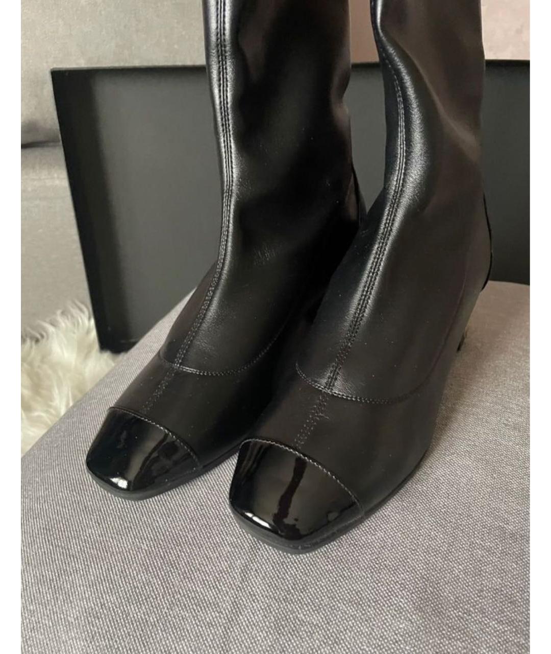 GIUSEPPE ZANOTTI DESIGN Черные ботфорты из лакированной кожи, фото 5