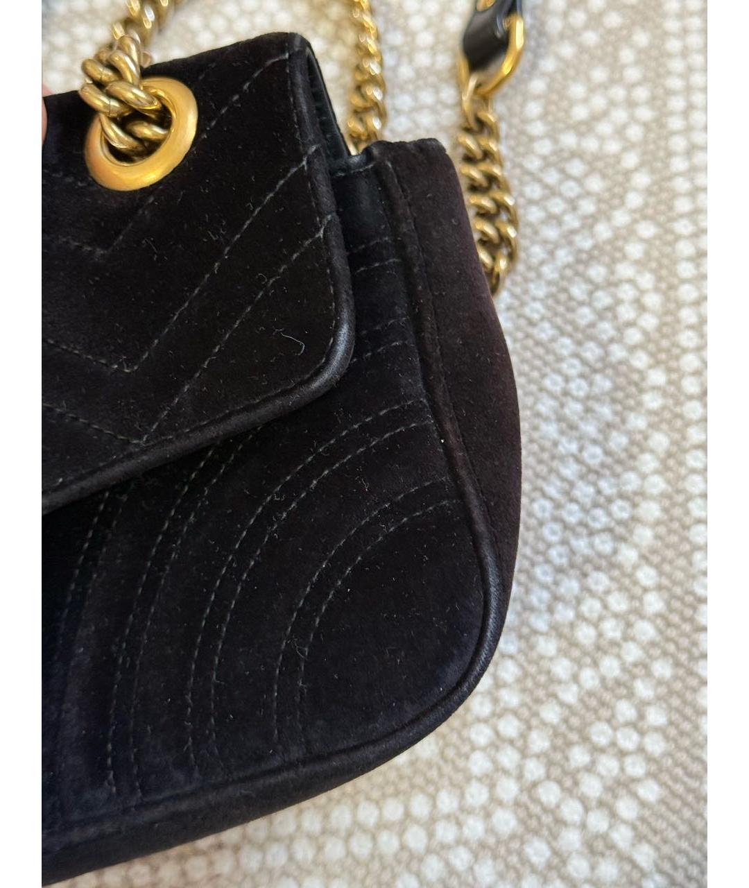 GUCCI Черная бархатная сумка через плечо, фото 4