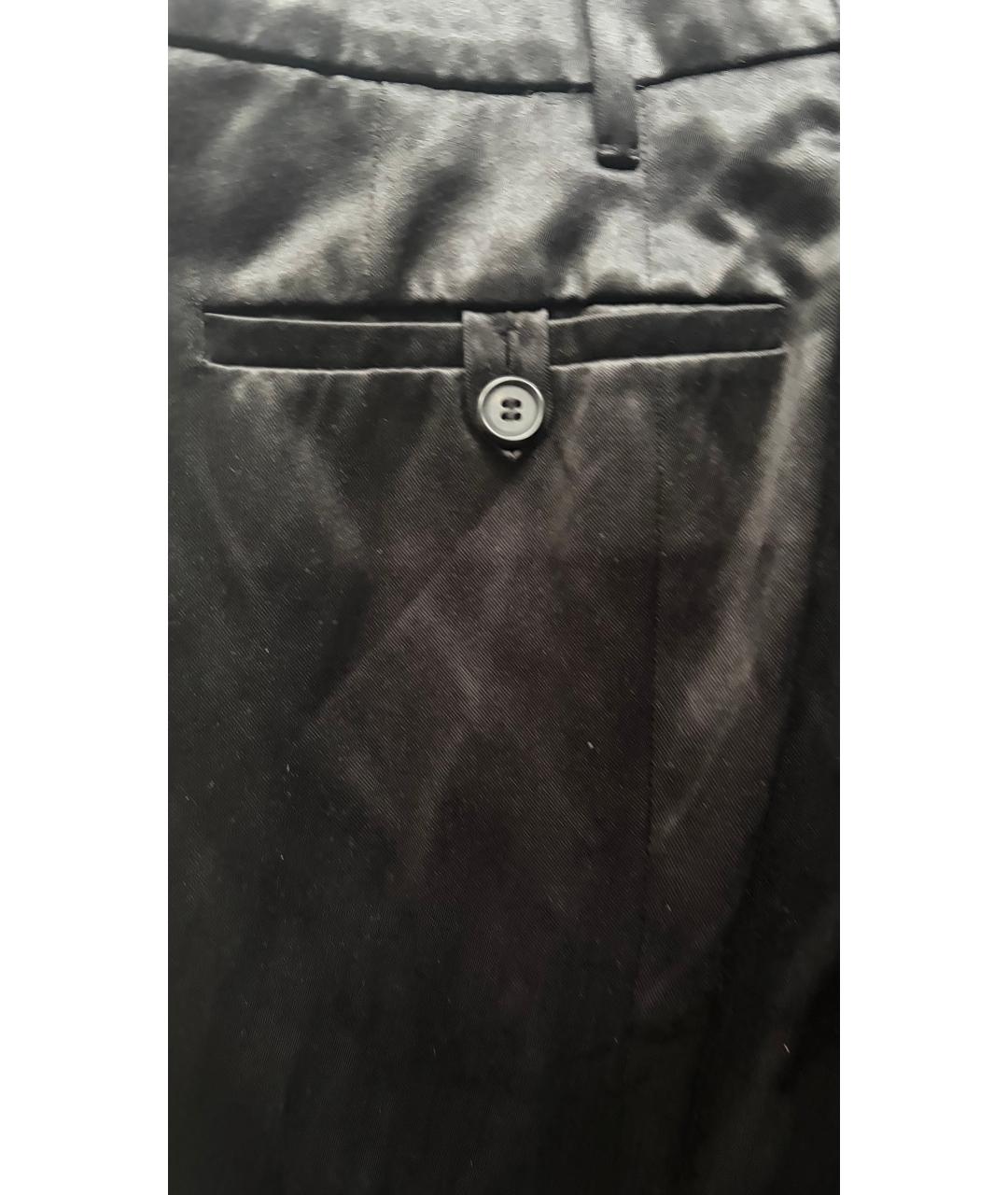 PRADA Черные хлопковые брюки широкие, фото 3