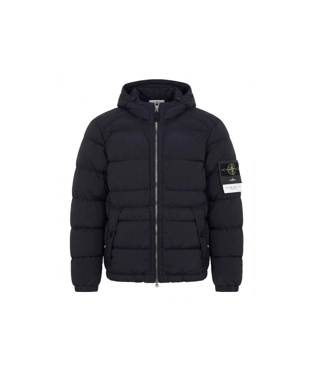 STONE ISLAND Черный нейлоновый пуховик, фото 6