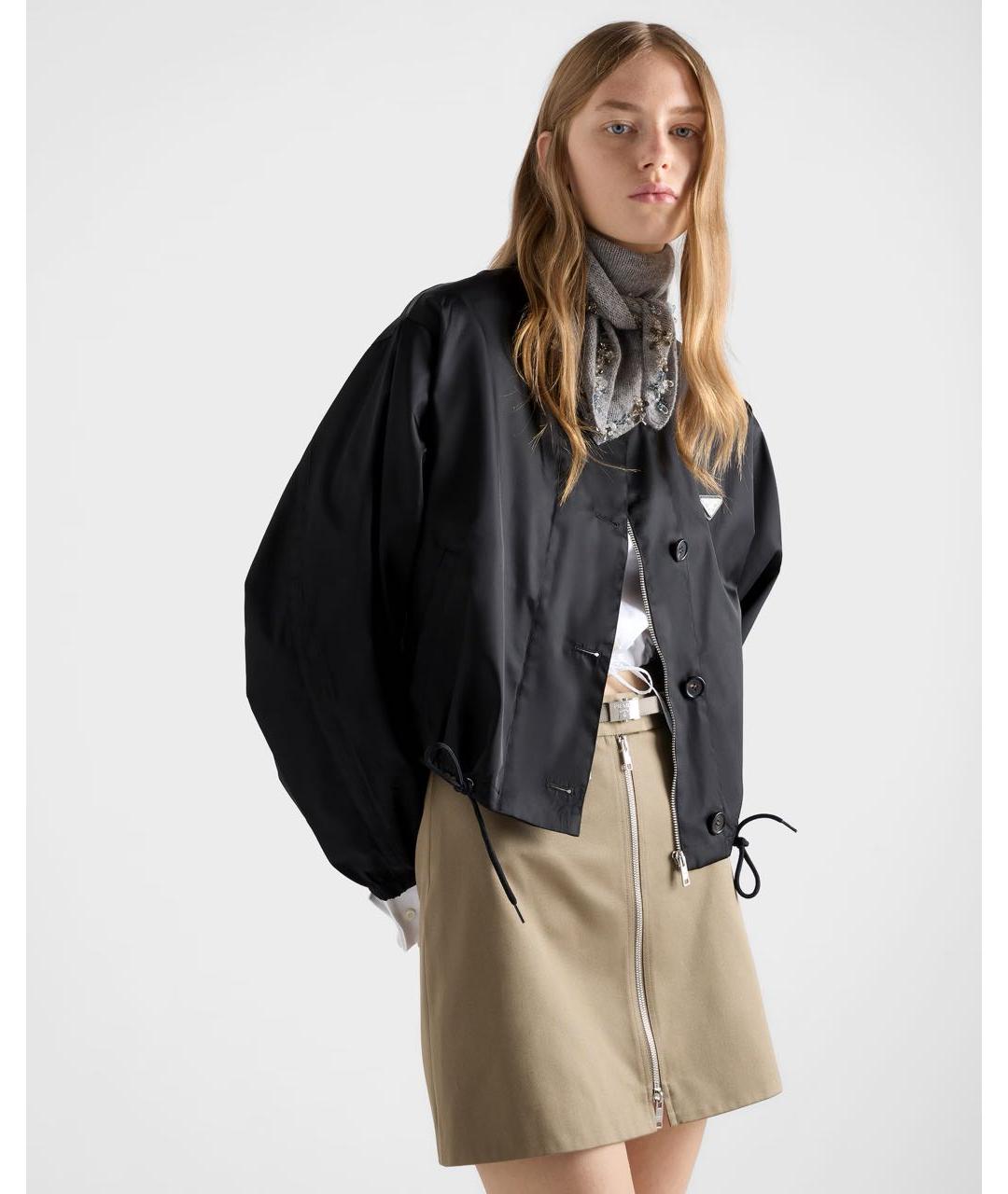 PRADA Черная полиамидовая куртка, фото 3