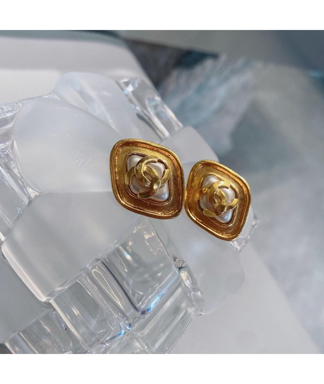 CHANEL Золотые серьги, фото 2