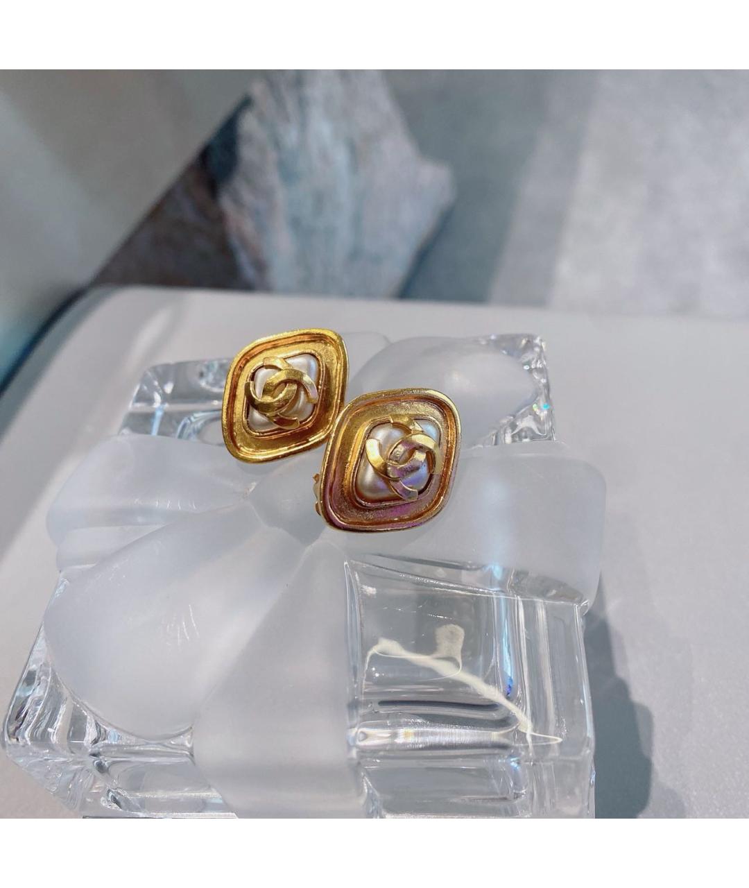 CHANEL Золотые серьги, фото 4