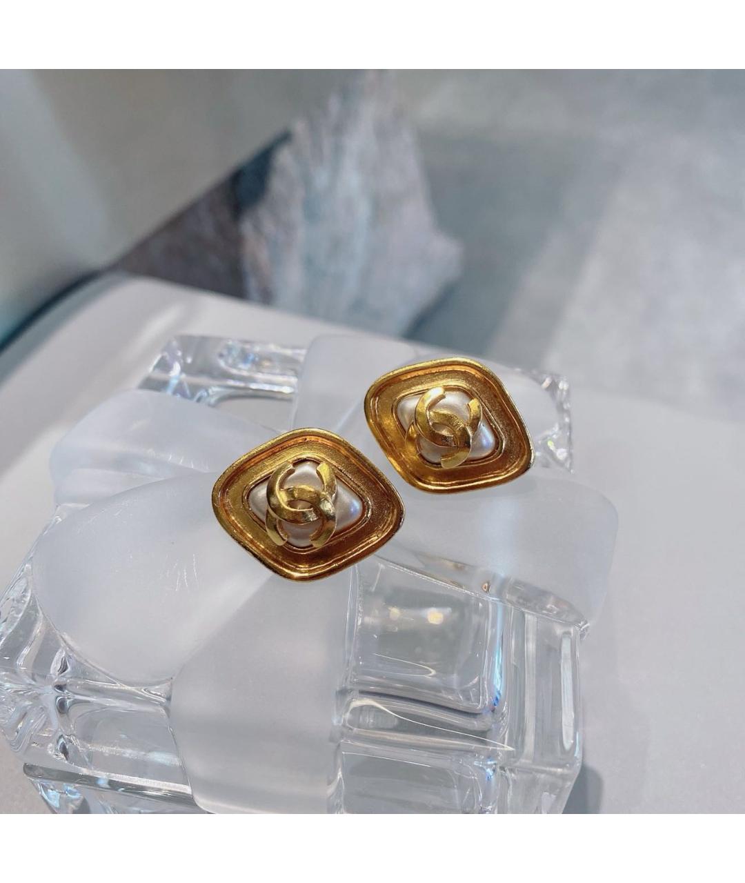 CHANEL Золотые серьги, фото 3
