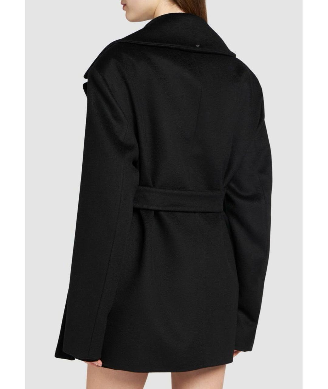 SPORTMAX Черное шерстяное пальто, фото 2