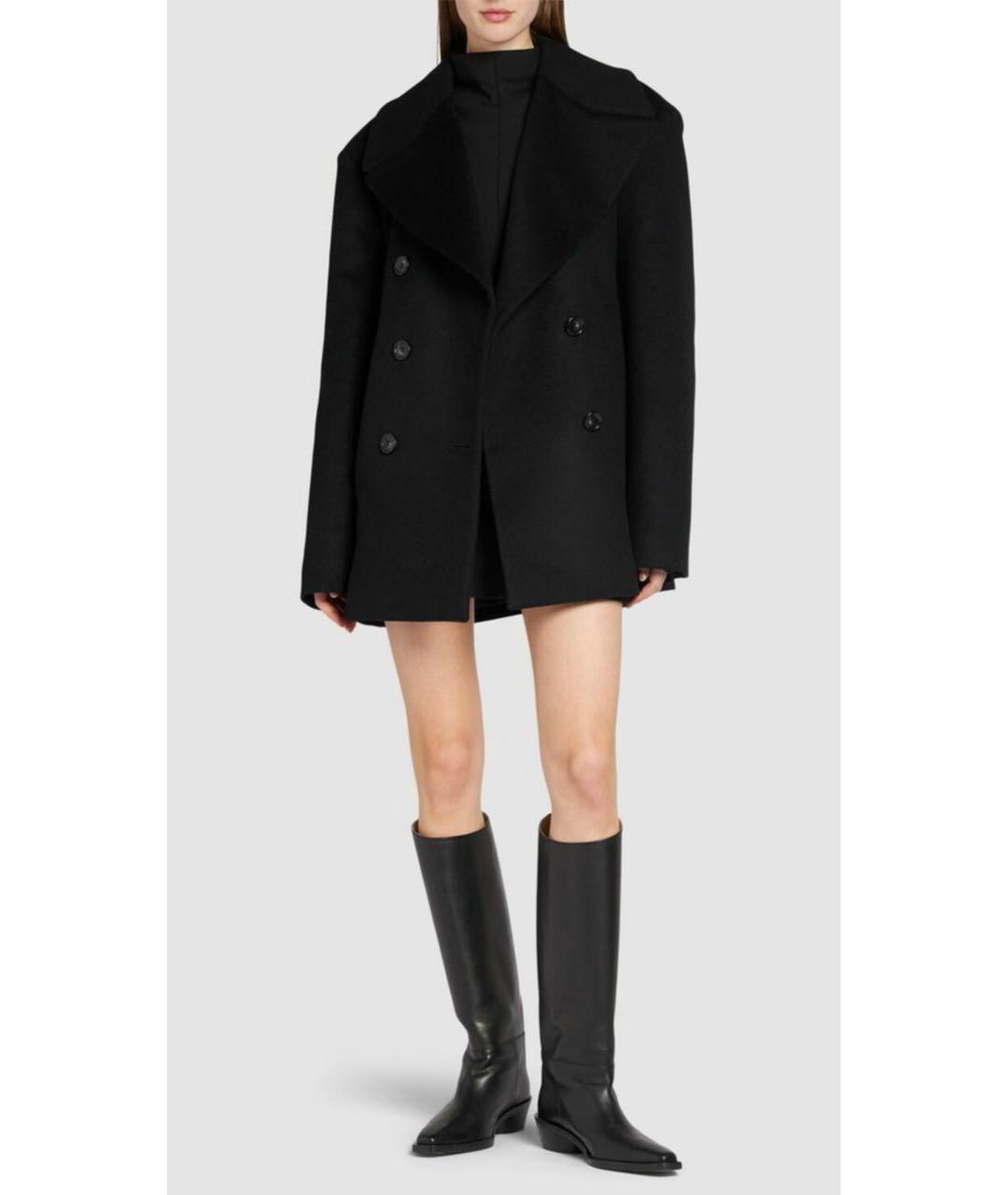 SPORTMAX Черное шерстяное пальто, фото 3