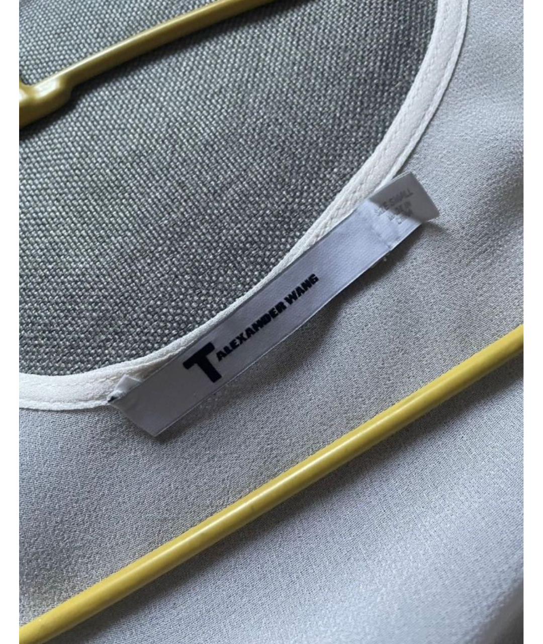 ALEXANDER WANG Бежевая шелковая майка, фото 4