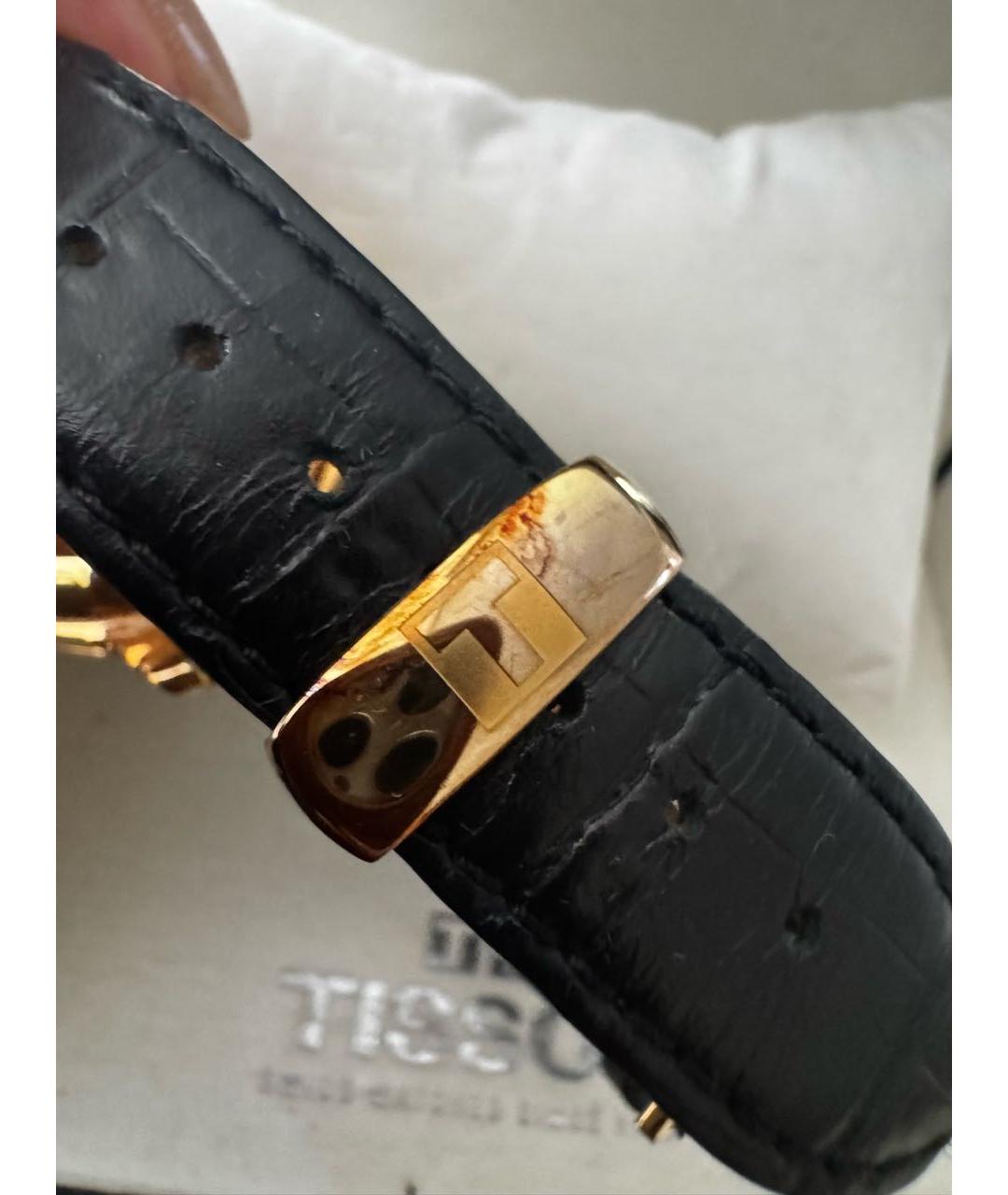 TISSOT Черные часы из золота и стали, фото 5