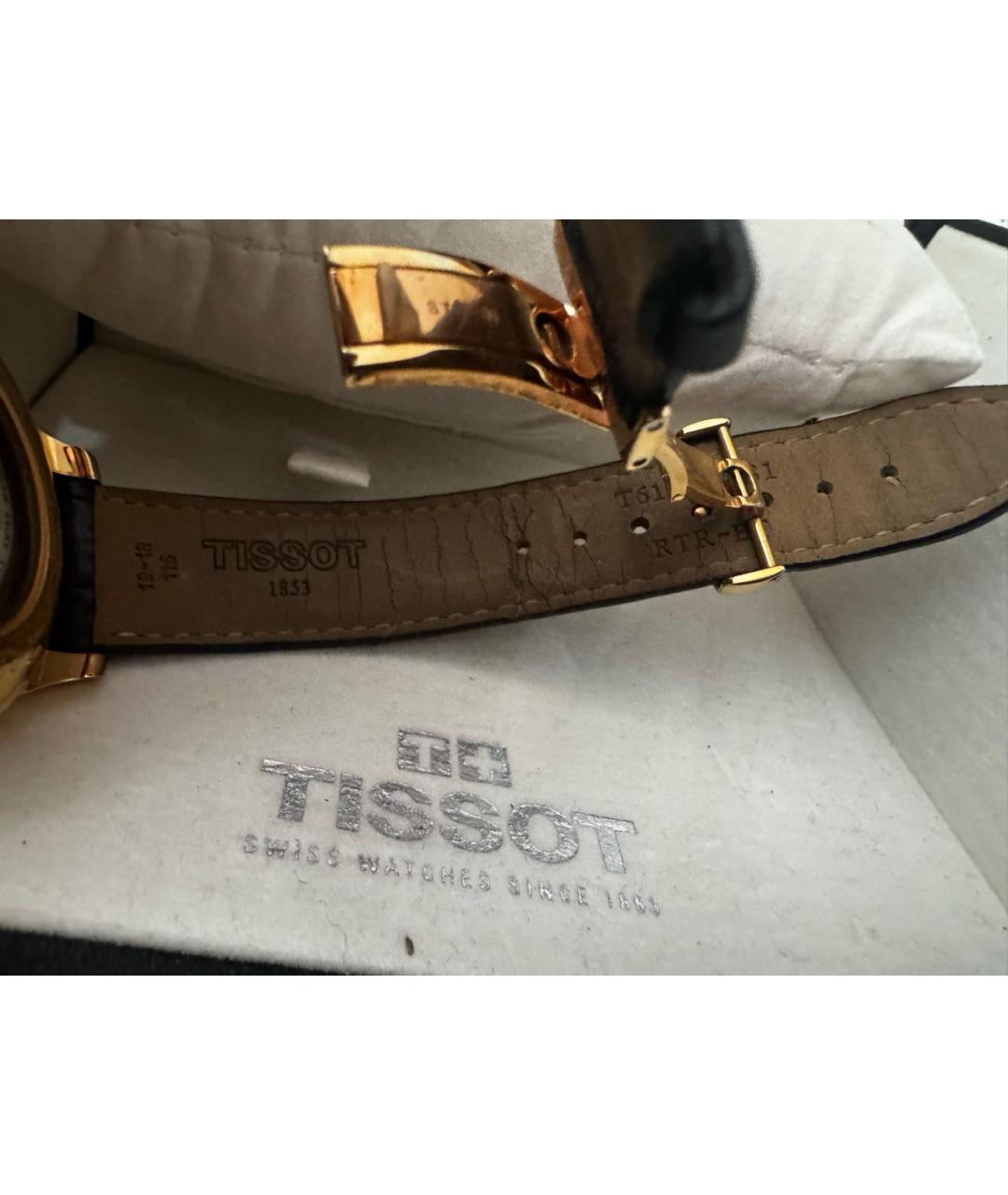 TISSOT Черные часы из золота и стали, фото 4