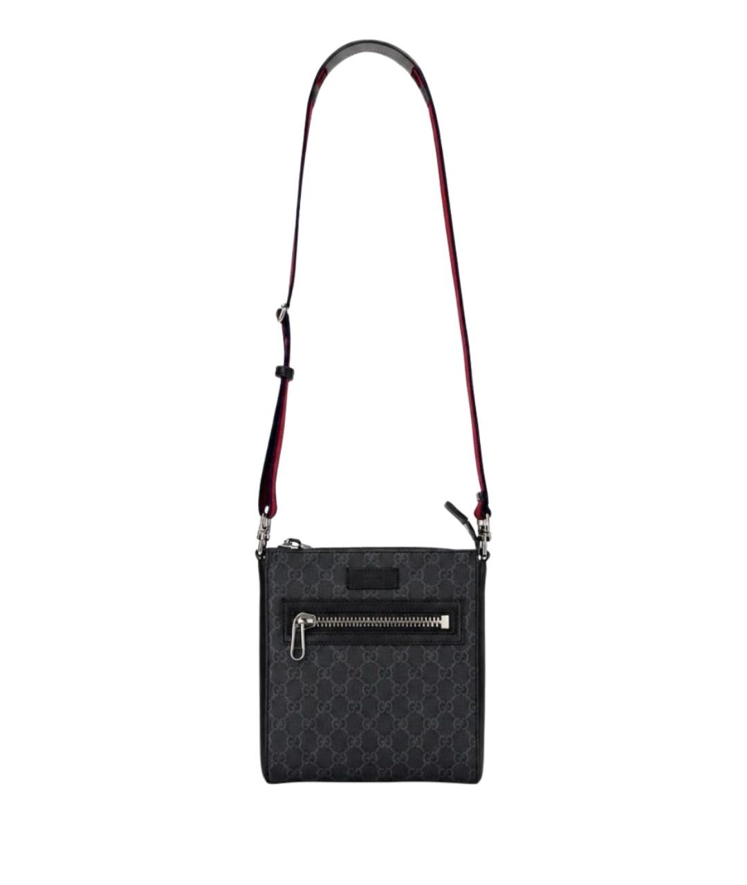 GUCCI Черная кожаная сумка на плечо, фото 1