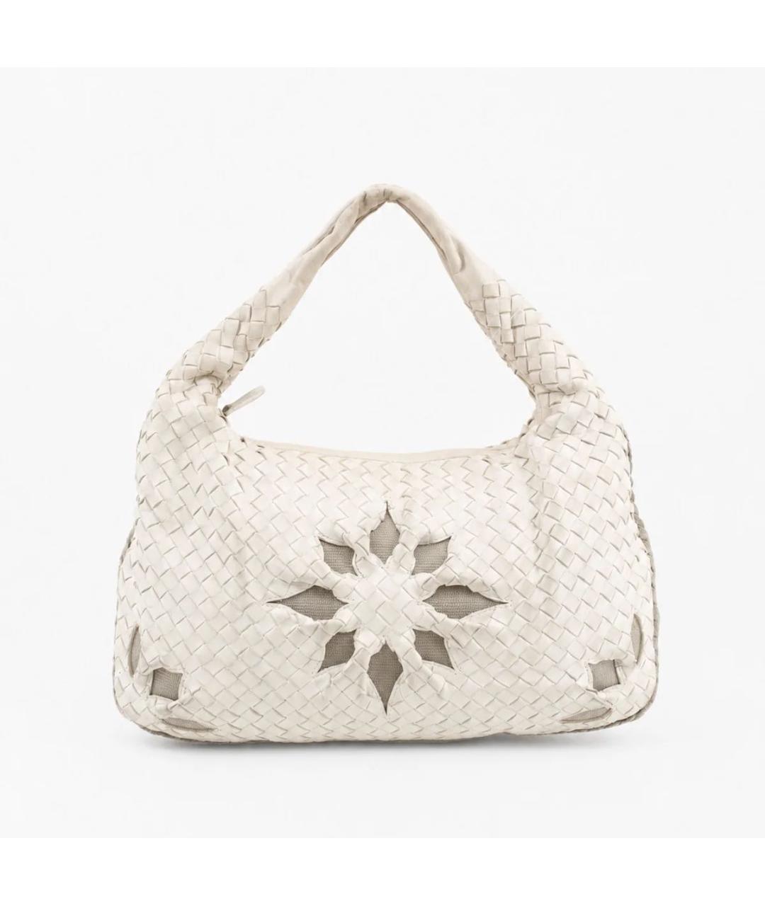 BOTTEGA VENETA Бежевая кожаная сумка с короткими ручками, фото 9
