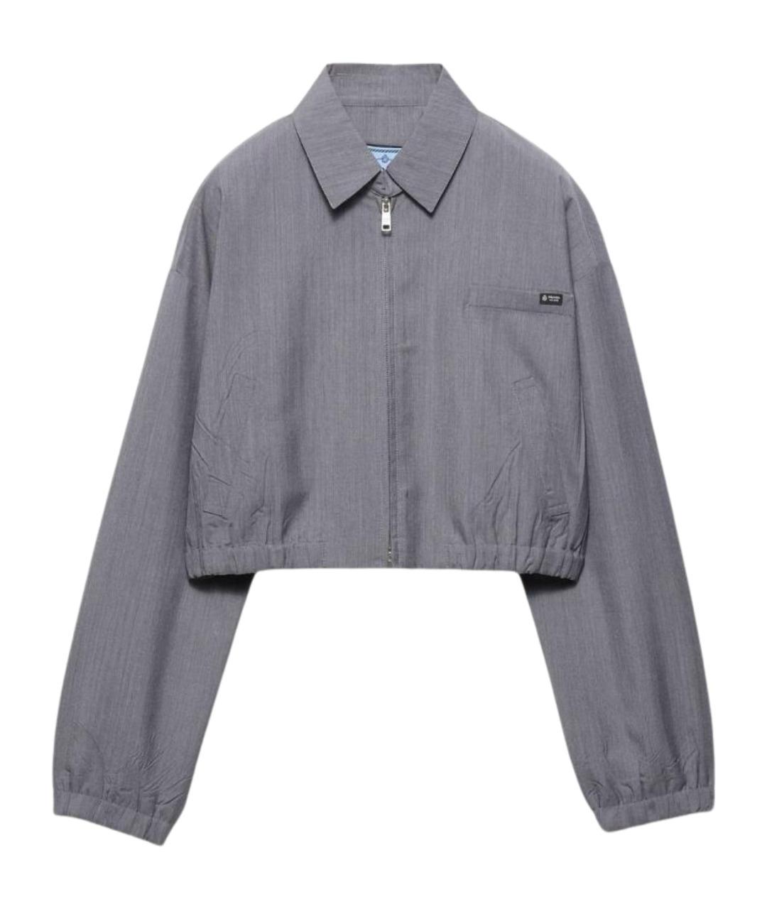 PRADA Серая шерстяная куртка, фото 1