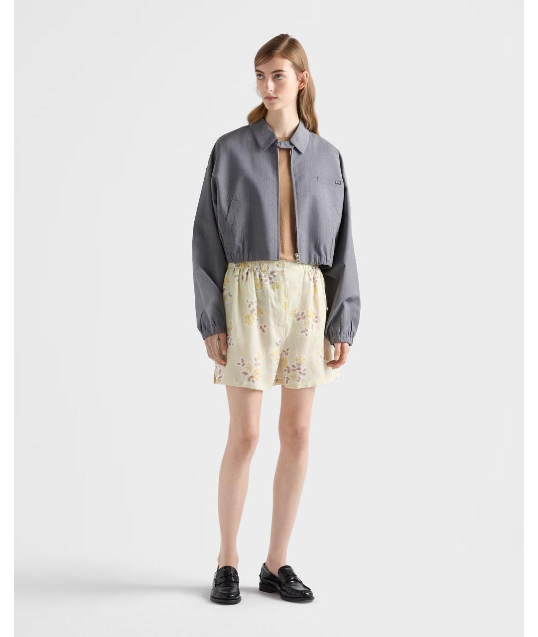 PRADA Серая шерстяная куртка, фото 2