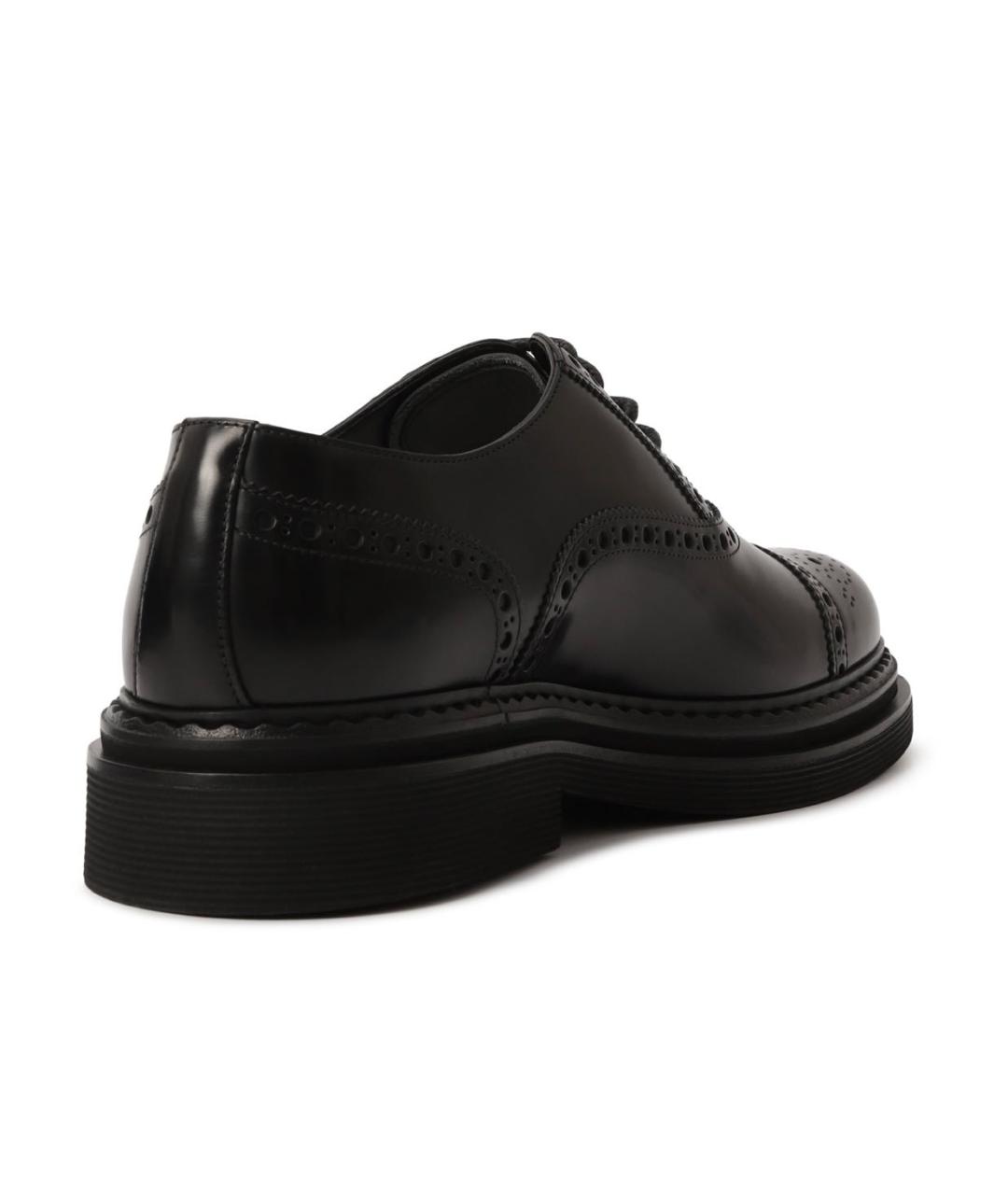 DOLCE&GABBANA Черные кожаные туфли, фото 3