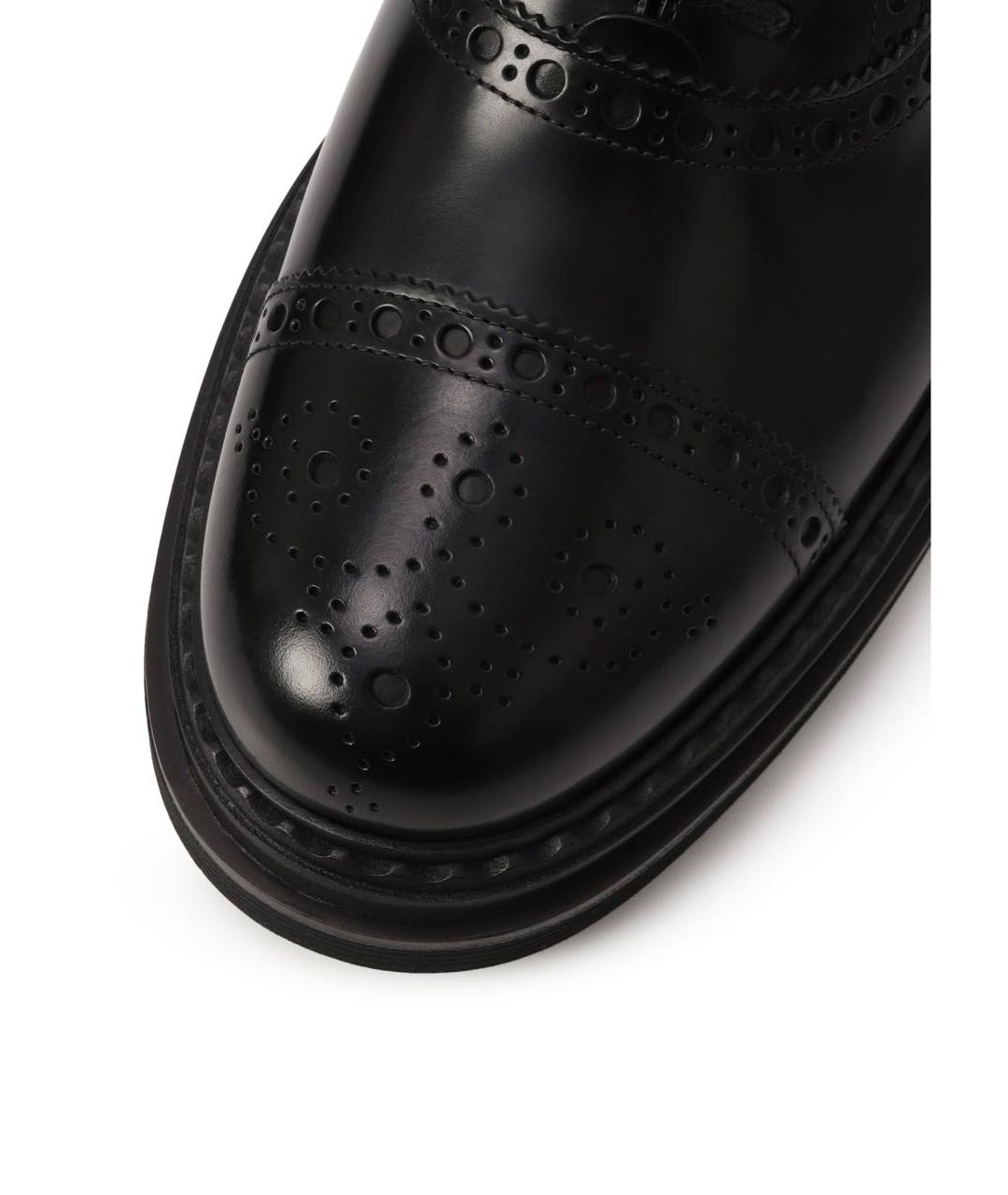 DOLCE&GABBANA Черные кожаные туфли, фото 5