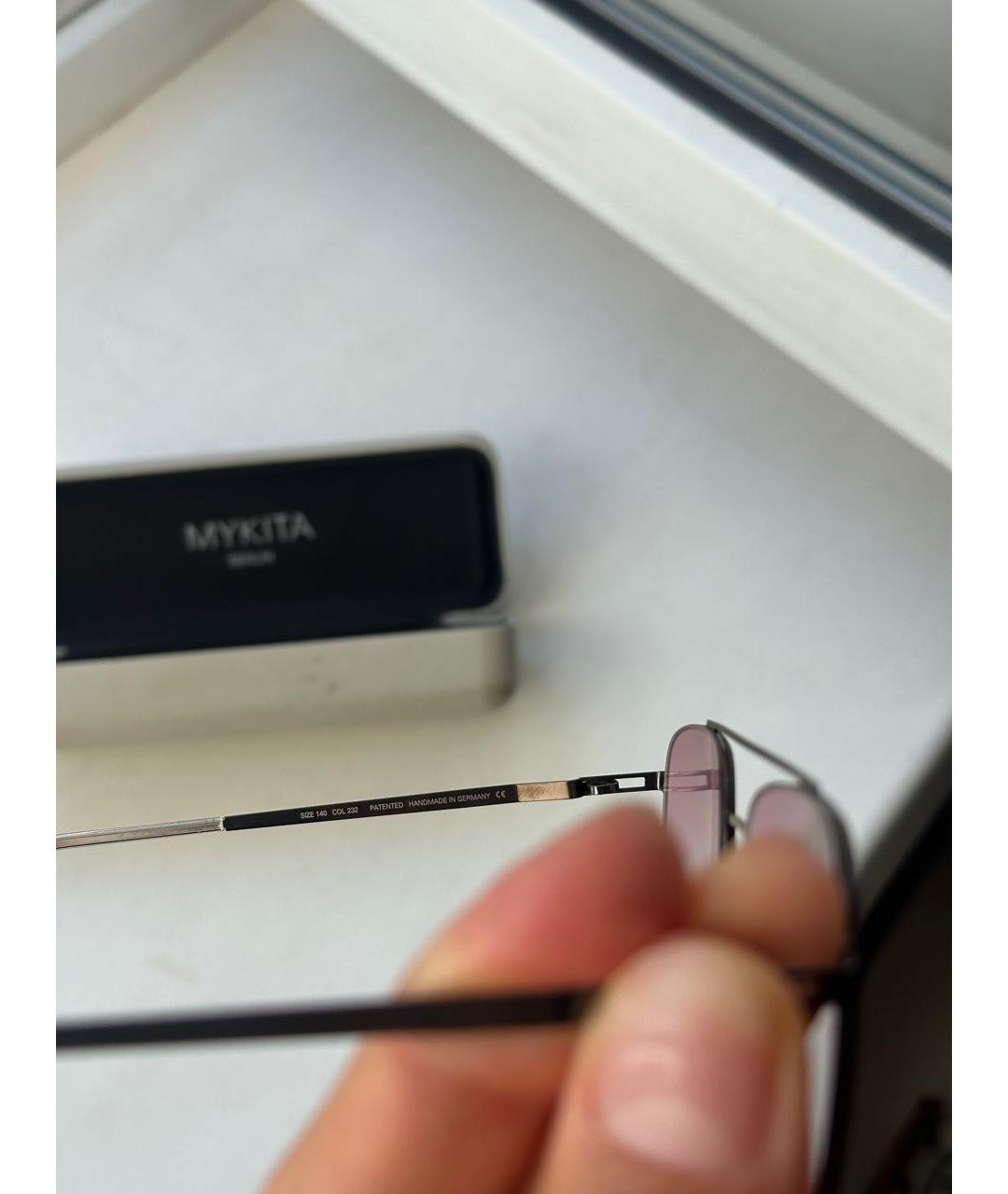 MYKITA Розовые металлические солнцезащитные очки, фото 5