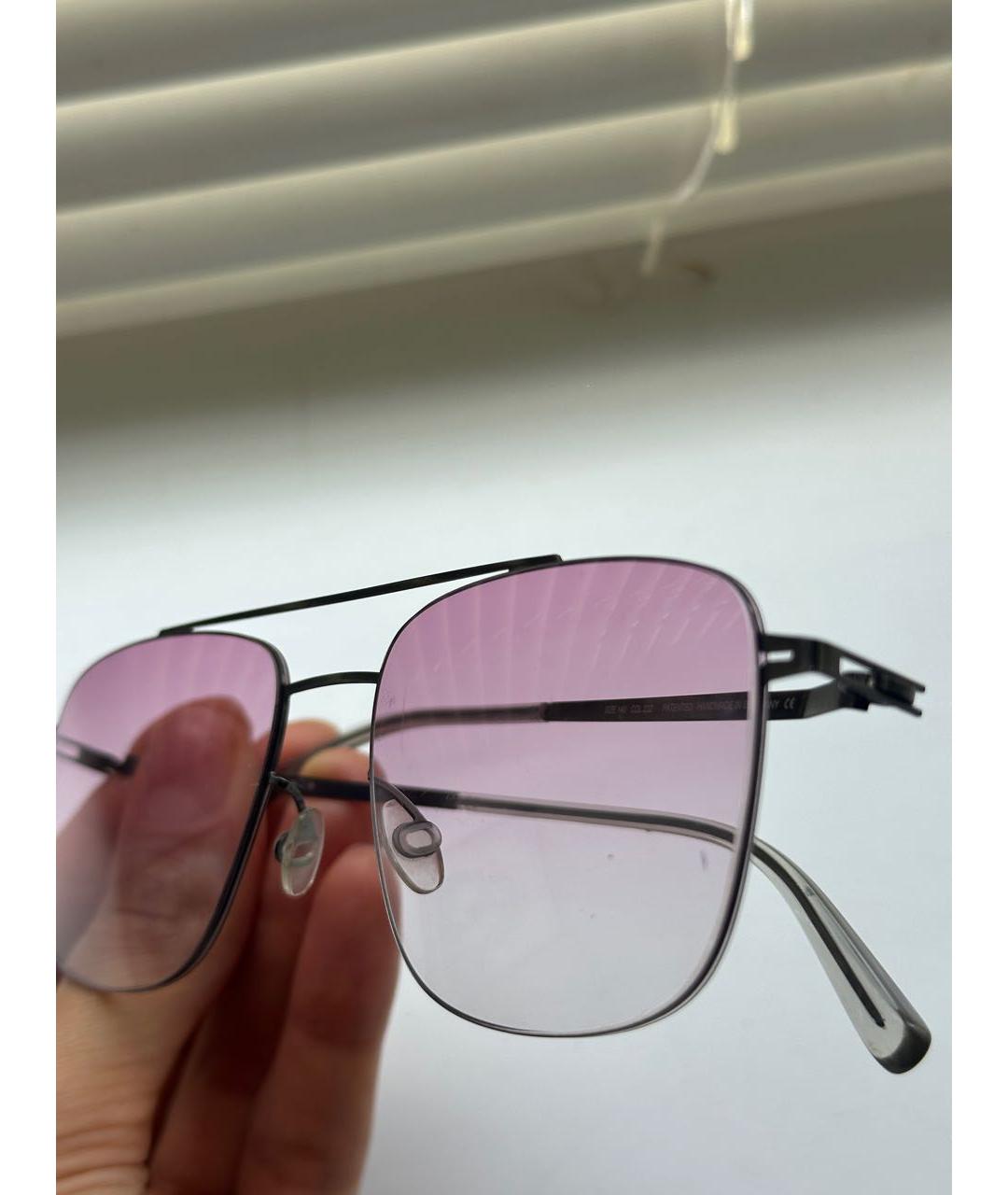 MYKITA Розовые металлические солнцезащитные очки, фото 3